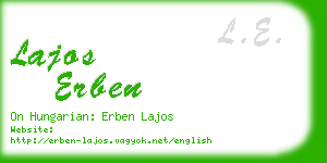 lajos erben business card